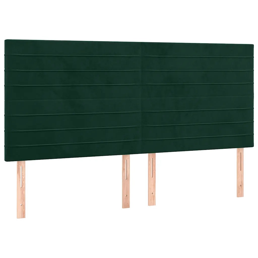 vidaXL Giroletto a Molle con Materasso Verde Scuro 180x200 cm Velluto