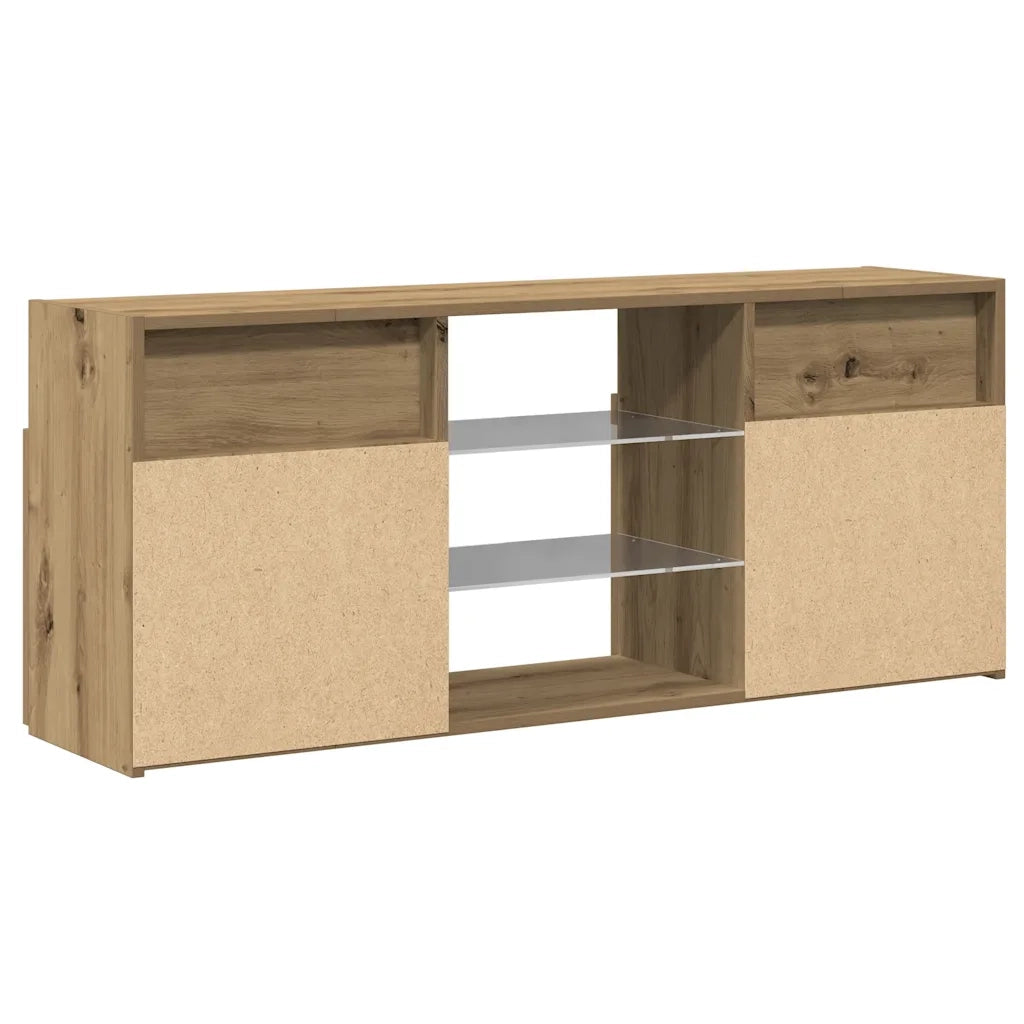 Mobile Porta TV con LED Artigianale 120x30x50 cm Multistrato 856352