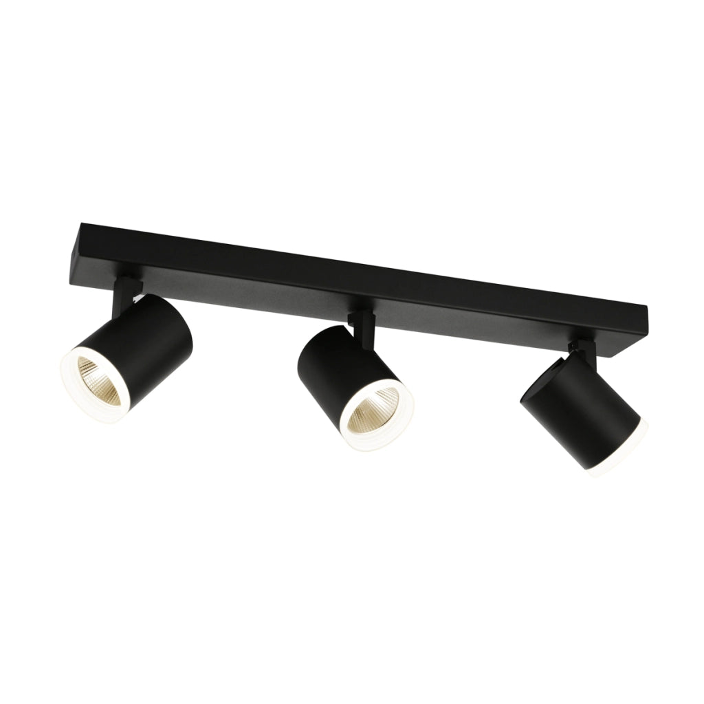 Faretto soffitto Helvia Italux 3 luci nero LED 15W