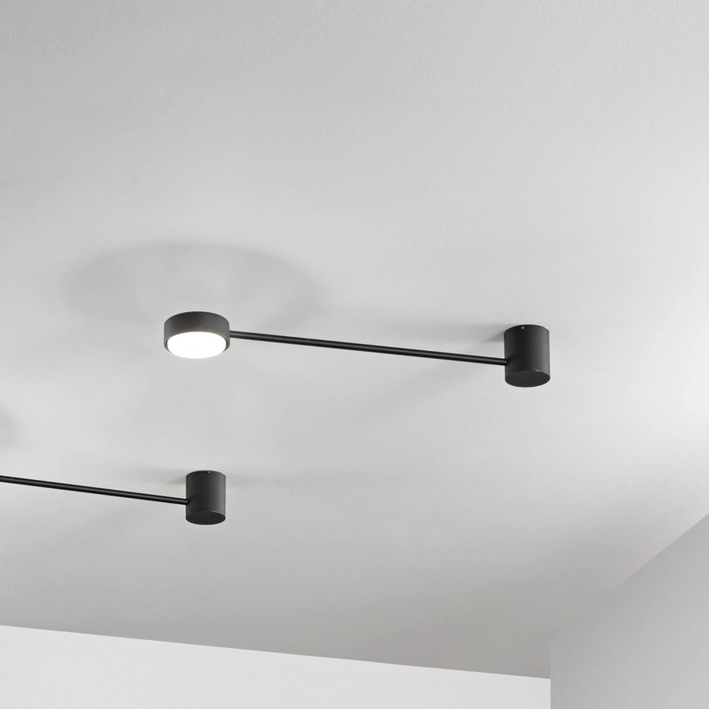 Lampada da parete Eclipsia nera - 525x85x64mm GX53 - Applique da muro in metallo elegante