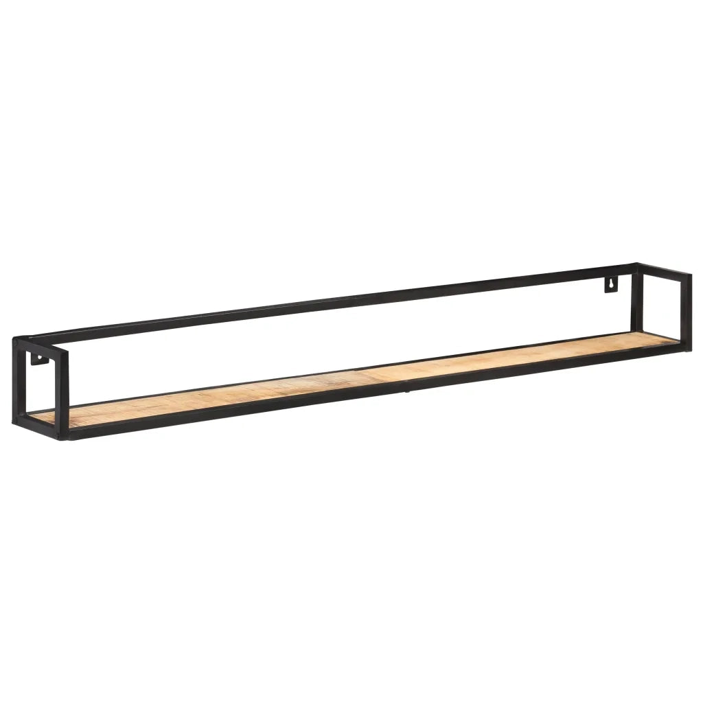 Mensole a Muro 2 pz 160 cm in Legno di Mango Grezzo cod mxl 32755