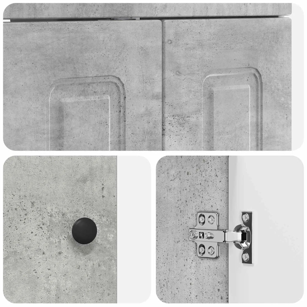 Mobiletto da Bagno Sotto Lavabo Grigio Cemento 890691