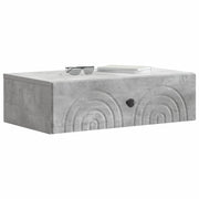 Tavolino da Parete Laterale | Tavolo laterale | Tavolino Grigio Cemento 59 x 34,5 x 17 cm