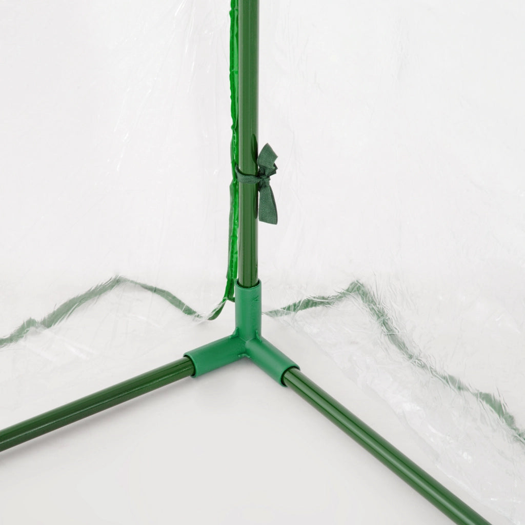 SERRA 200x100x80 cm in plastica verde con telaio in acciaio