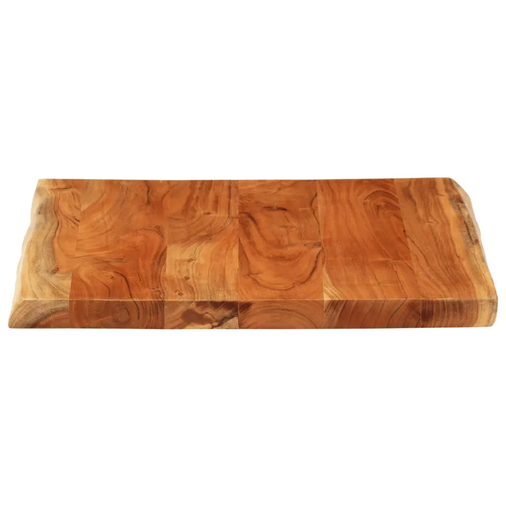 Piano Tavolo 60x60x3,8 cm Quadrata Legno Acacia Bordi Vivi 370642