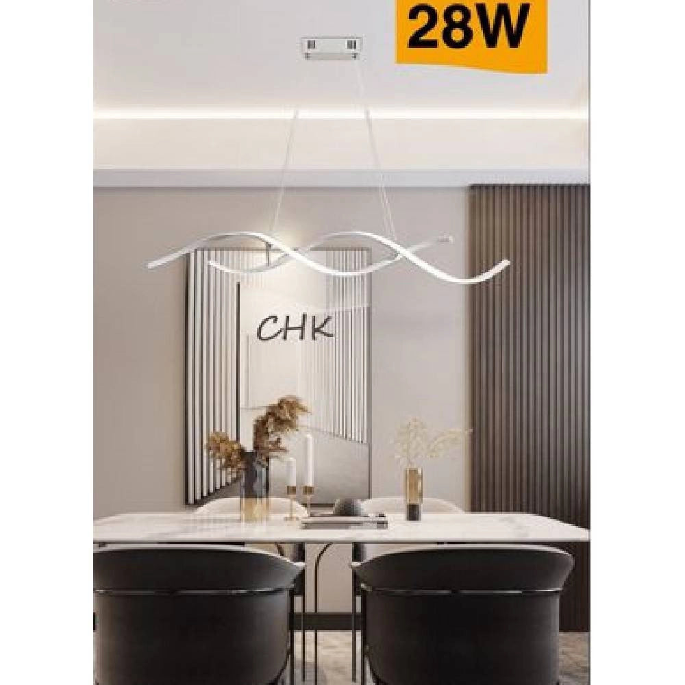 Trade Shop - Lampadario Soffitto Led Onde Intrecciate Moderno 28w Luce 3000k 6500k 4000k B56b -