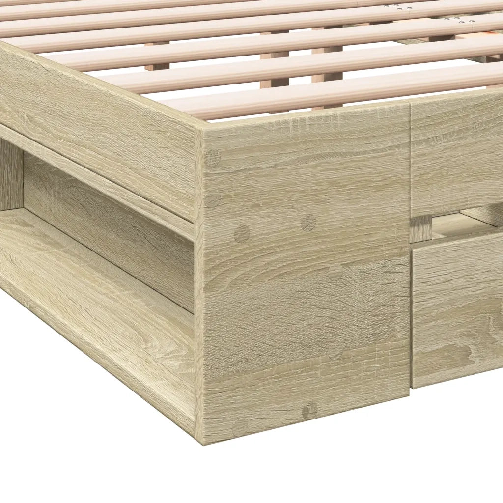 Giroletto Cassetti Rovere Sonoma 135x190 cm Legno Multistrato