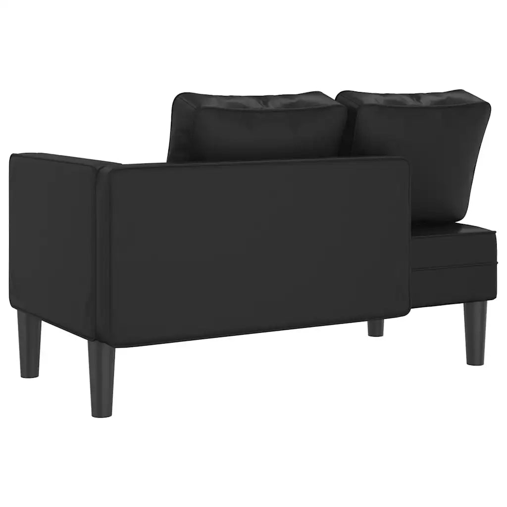 Sdraio con Cuscini Nero in Similpelle CFW8401237