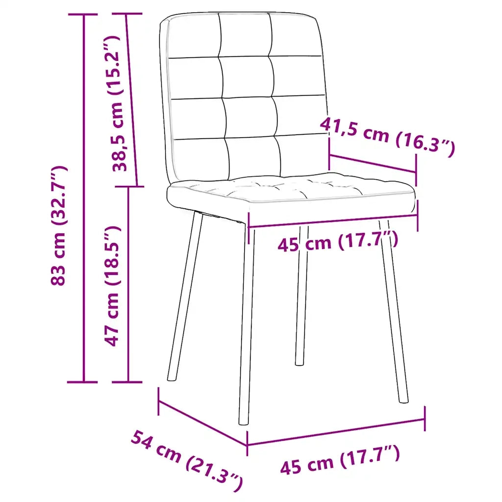 vidaXL Sedie da Pranzo 2 pz Nere in Velluto