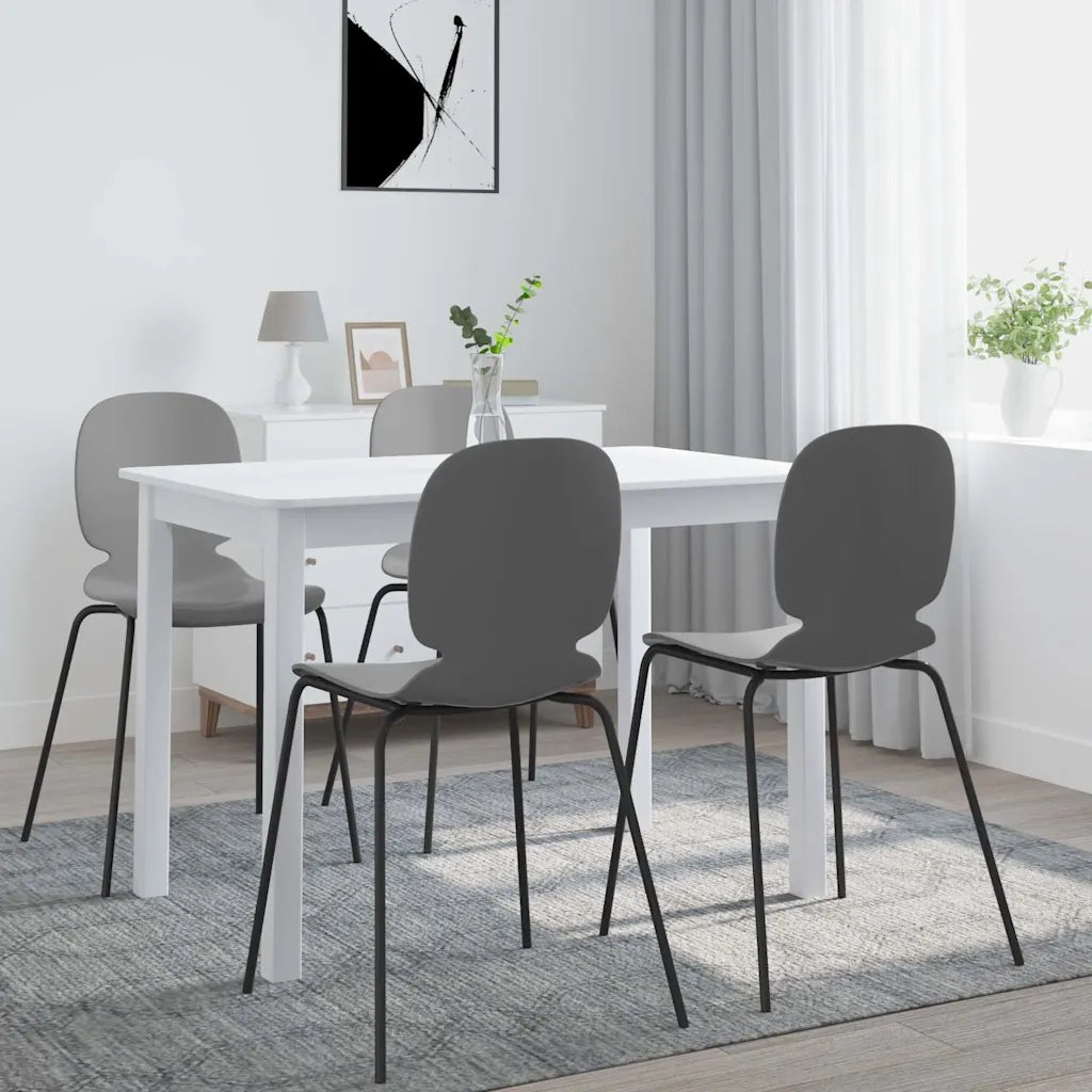 Tavolo da Pranzo Bianco 114x71x75cm in Legno Massello di Hevea 247362