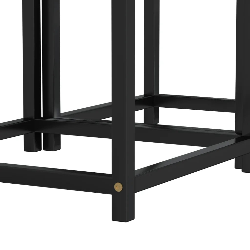 Tavolini 2 pz in MDF Neri e Gialli cod mxl 7141