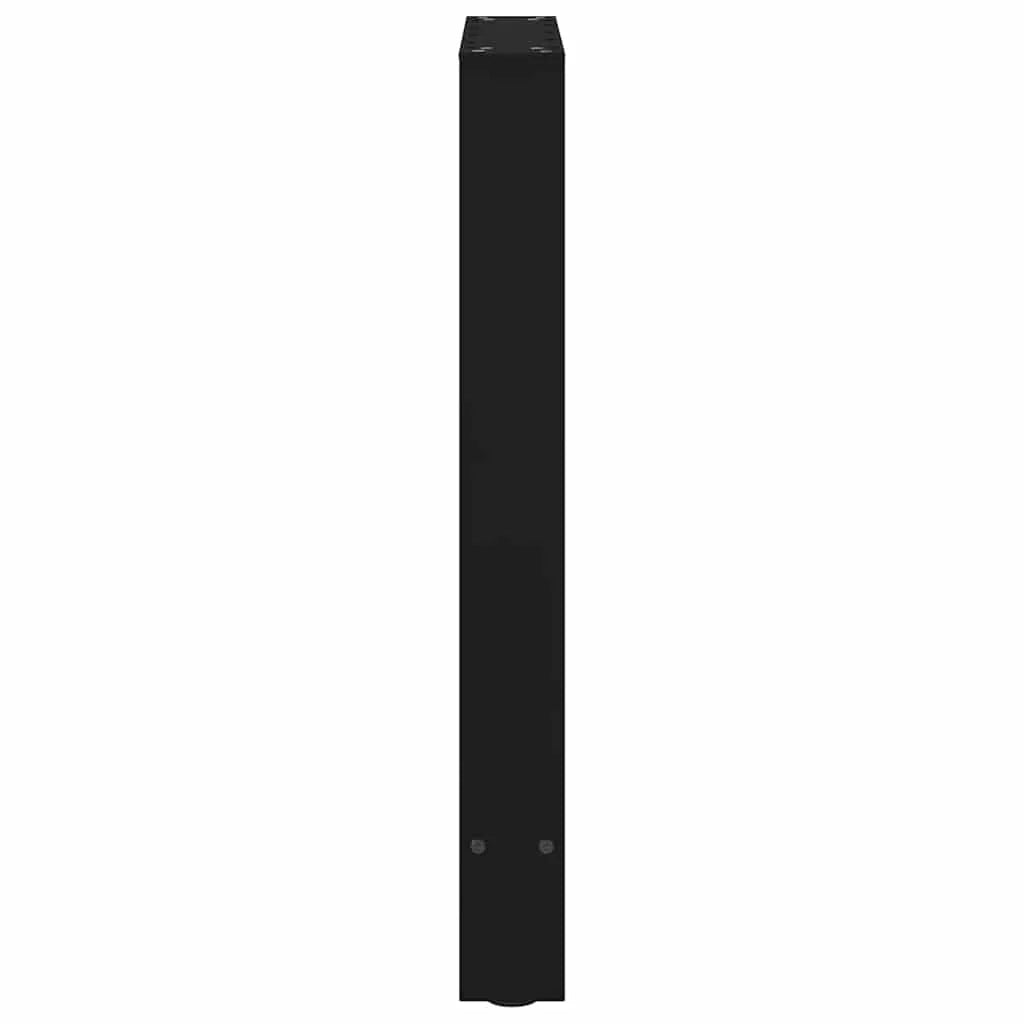 Set di 2 gambe per tavolo da pranzo moderne regolabili quadrate 50 x 72-73 cm in acciaio nero 02_0057540