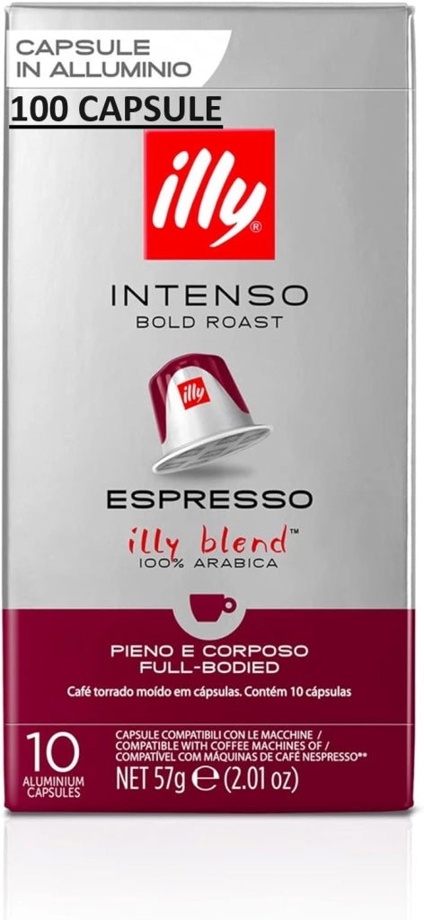 100 capsule caffè illy tostato intenso in capsule compatibili 25451