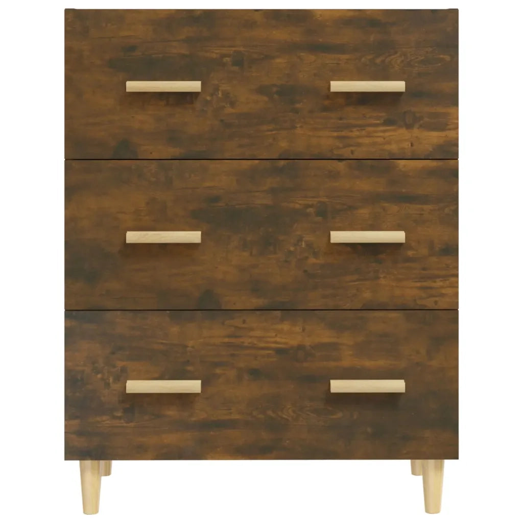 Credenza Rovere Fumo 70x34x90 cm in Legno Multistrato 817345