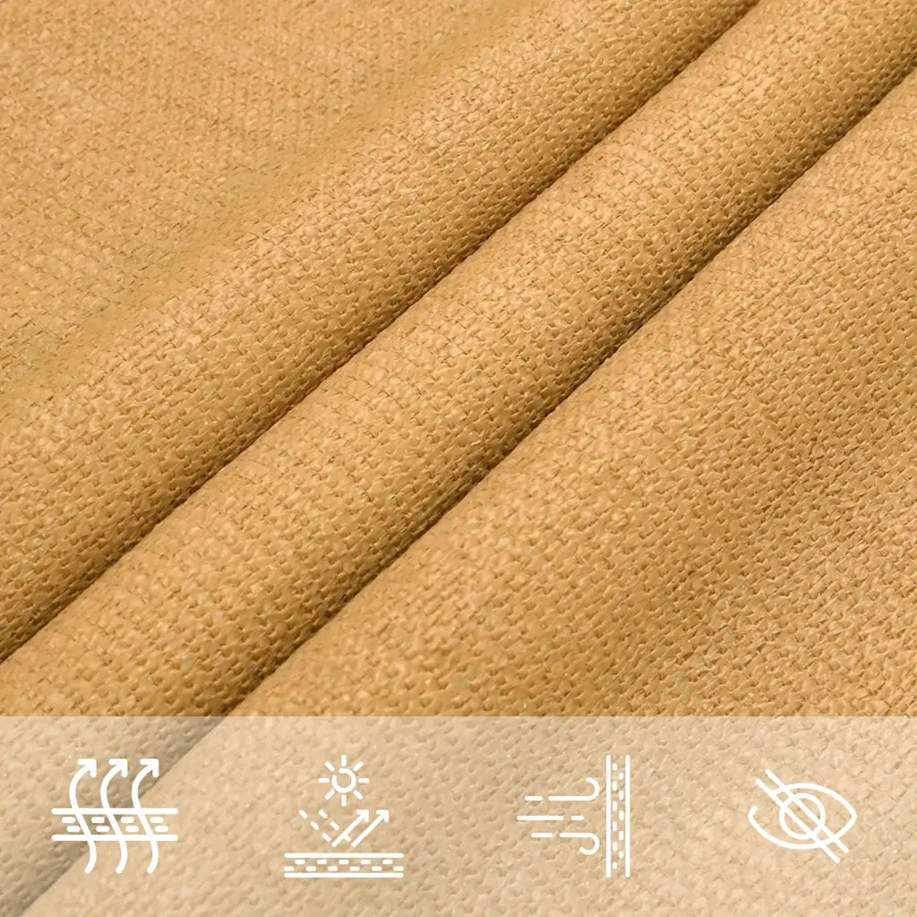 Vela Parasole 160 g/mÂ² Quadrata Sabbia 5x5 m in HDPE