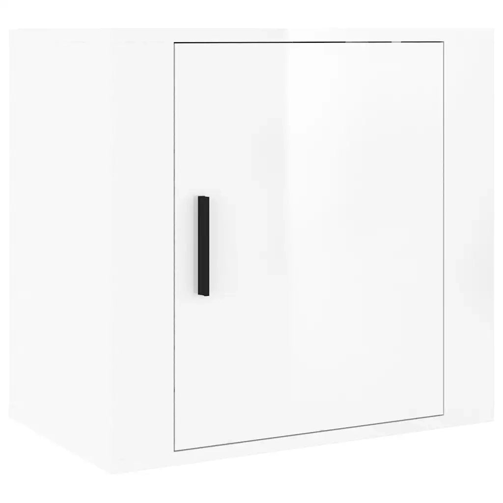 Comodini a Muro 2 pz Bianco Lucido 50x30x47 cm 816869