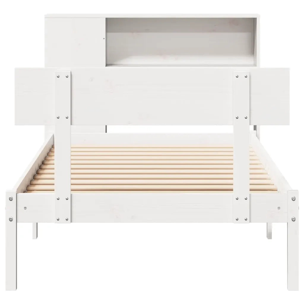 Letto con Libreria senza Materasso 75x190 cm in Legno Pino 3321785
