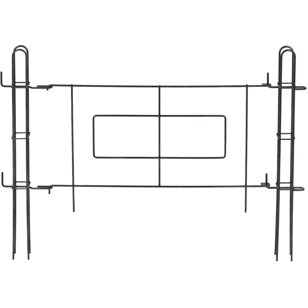 Cancello da giardino KADAX, pannello in metallo per recinzione con pali 93x72cm