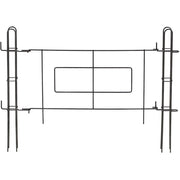 Cancello da giardino KADAX, pannello in metallo per recinzione con pali 93x72cm