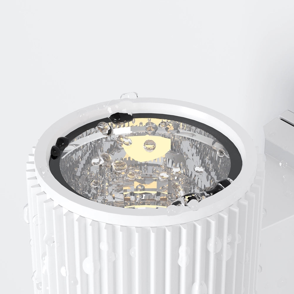 Lampada Da Parete Moderna Da Esterno Metallo Bianco Luce1E27 60W Ip54