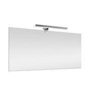 Specchio bagno 100x60 a filo reversibile con lampada naturale 50 cm
