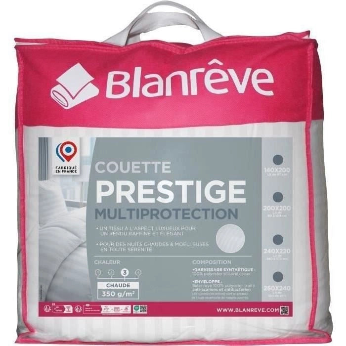 Piumino 240x260 cm BLANREVE PRESTIGE Multiprotezione - 100% Poliestere - 2 Persone - Raso Rigato