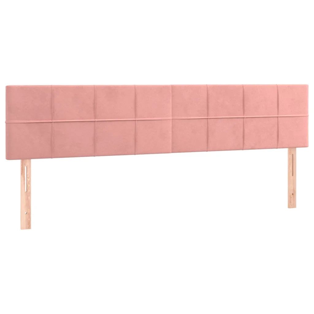 Giroletto a Molle con Materasso Rosa 160x200 cm in Velluto