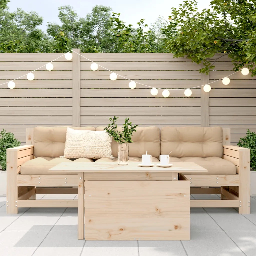 Tavolino da Giardino-Tavolo da Esterno 100x50x75 cm in Legno Massello di Pino
