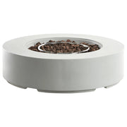 Focolare grigio chiaro 107 x 30 cm GRC Riscaldatore per patio rotondo Accessorio per giardino e patio