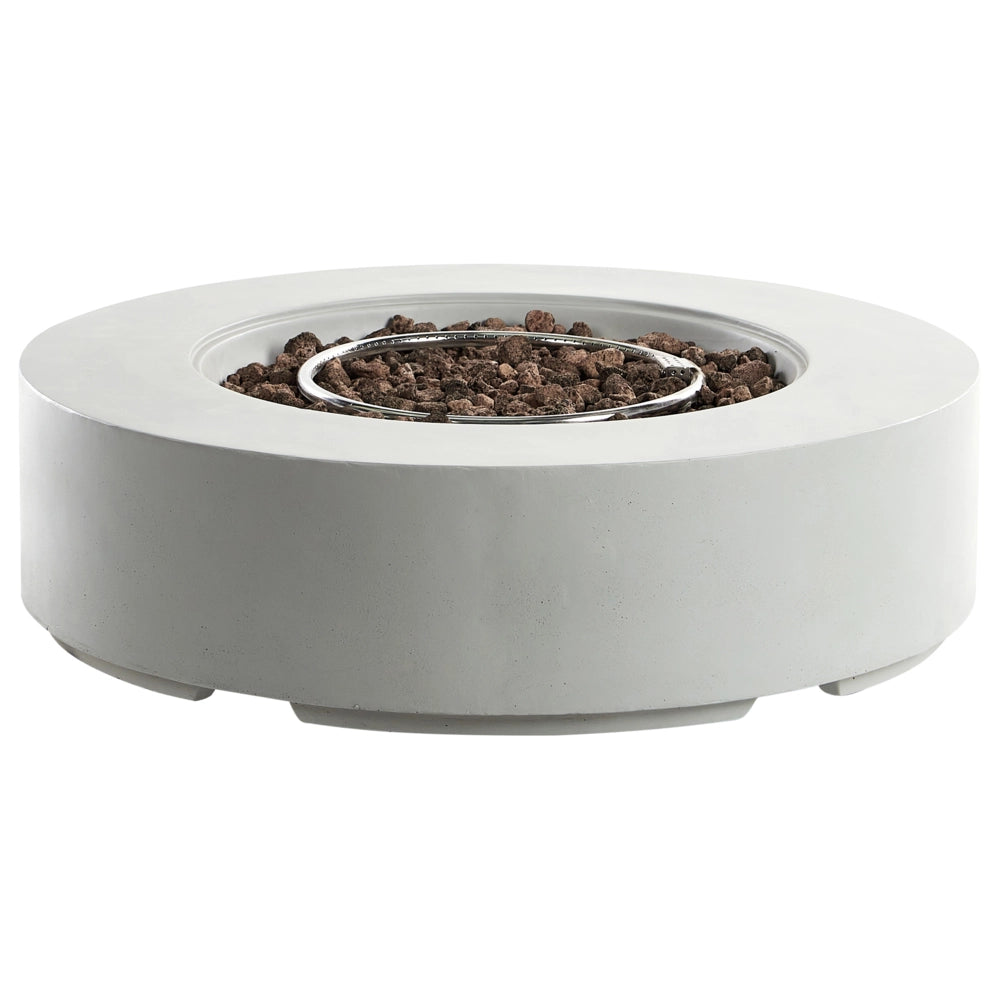 Focolare grigio chiaro 107 x 30 cm GRC Riscaldatore per patio rotondo Accessorio per giardino e patio