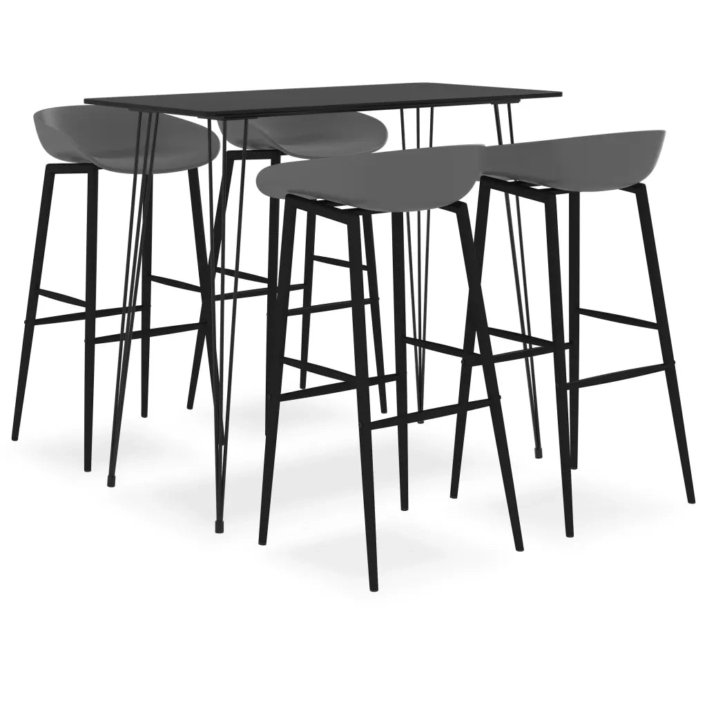 Set da Bar 5 pz Nero e Grigio cod mxl 14976