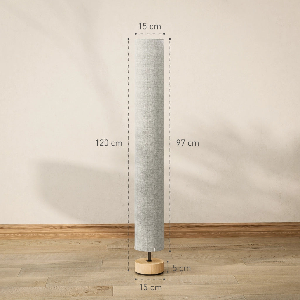 Lampada da terra per soggiorno con paralume in lino ¨C zephmum ¨C grigio 120 cm