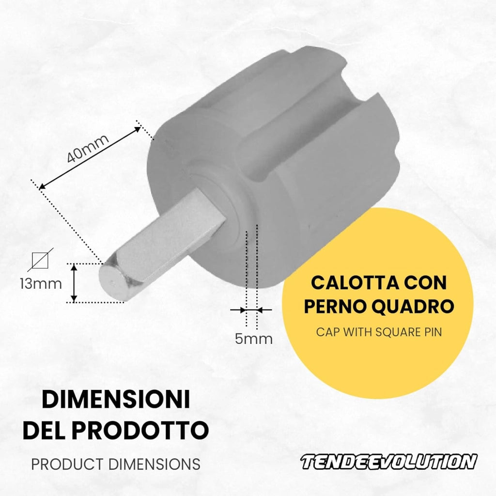 CALOTTA TENDA DA SOLE PER TUBO AVVOLGITORE PERNO QUADRO DIAMETRO 60