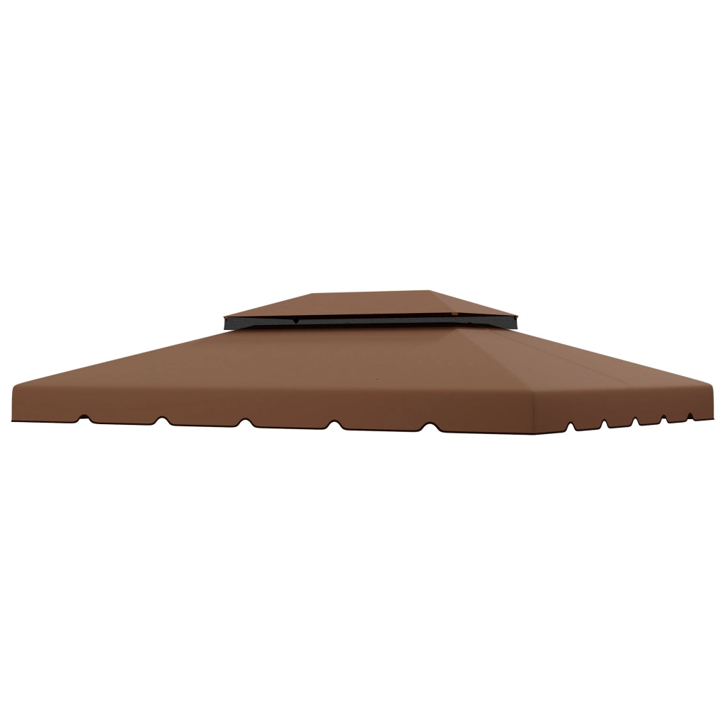 Toldo per Gazebo 4x3 m ¨C zephmum ¨C Marrone, Polipropilene, con Fori di Drenaggio