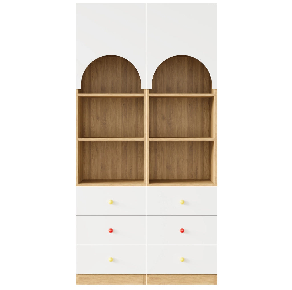 ARMADIO Alto 50x50x200 cm MDF Bianco e effetto legno
