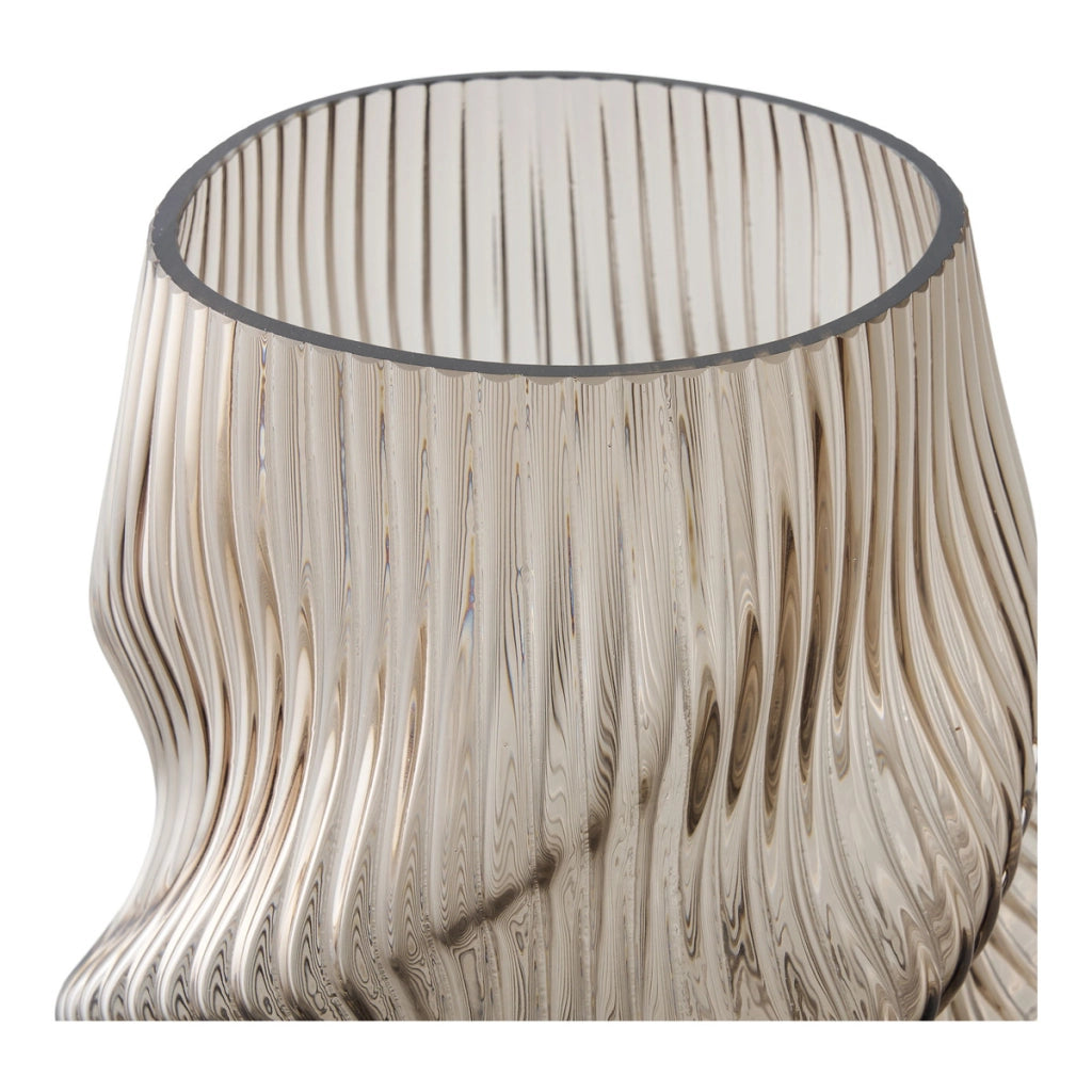 Vaso in vetro soffiato a bocca marrone House Nordic ø17x25 cm