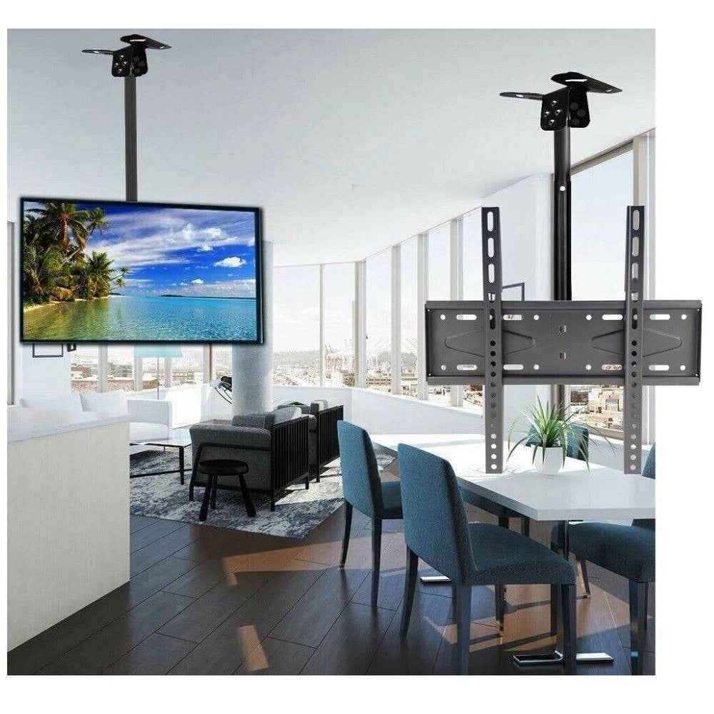 Trade Shop - Supporto Soffitto Per Tv Staffa Braccio Regolabile Da 26 A 60 Pollici Max 55 Kg -