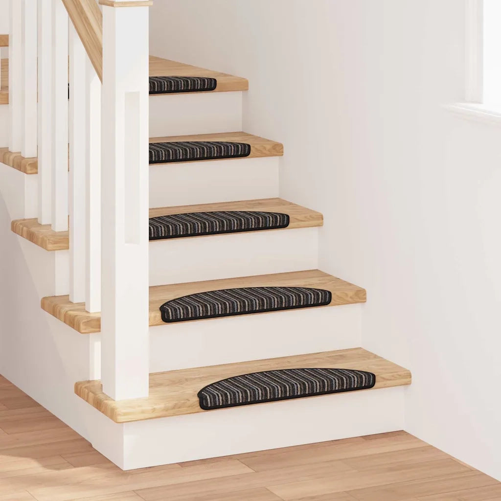 Tappetini per scale autoadesivi 15 pcs Antracite 56 x 17 x 3 cm 42011438