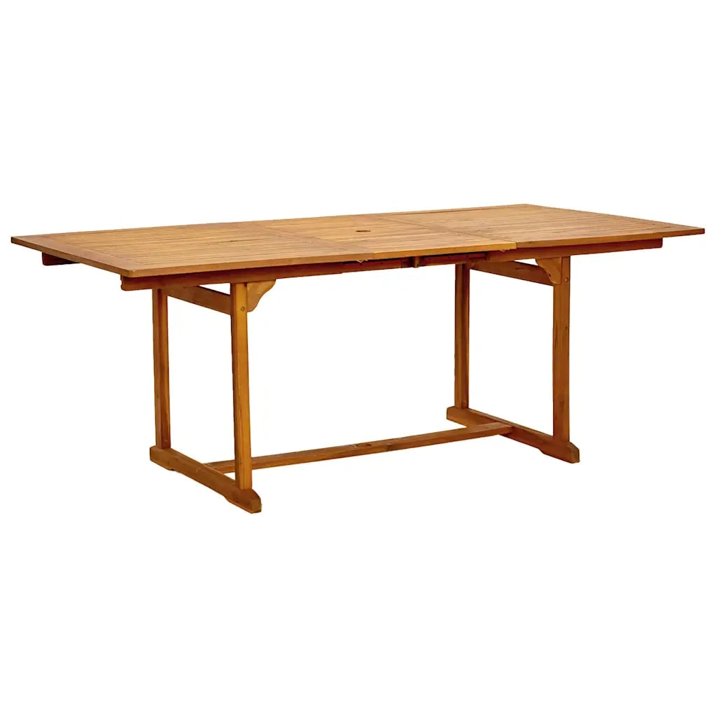 Set Pranzo da Giardino 5pz Legno Massello di Acacia e Textilene