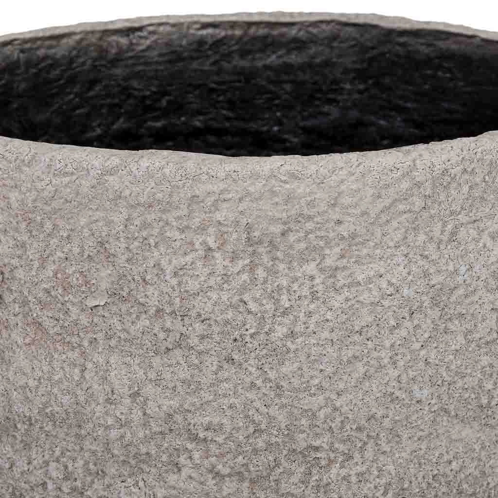 Vaso in fibra di vetro beige 34x34x28,5 cm