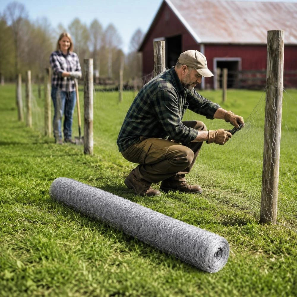 Wire Mesh, Galvanized Steel, 25 X 0.5 M, Silver