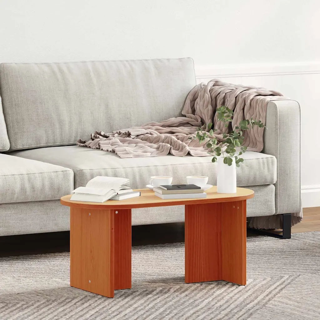 vidaXL Tavolino da salotto Cera marrone 80 x 39.5 x 35 cm