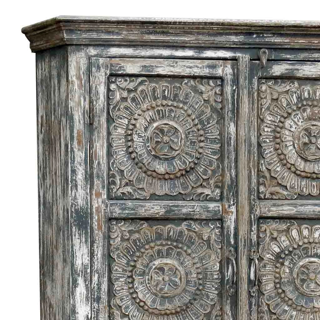 Armadio in legno grigio artigianale 100x41x183h cm
