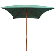Ombrellone-Ombrello da giardino 200x300 cm con Palo in Legno Verde