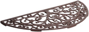 Biscottini Zerbino in ghisa finitura ruggine anticata L68,5xPR32xH1,5 cm mezzaluna