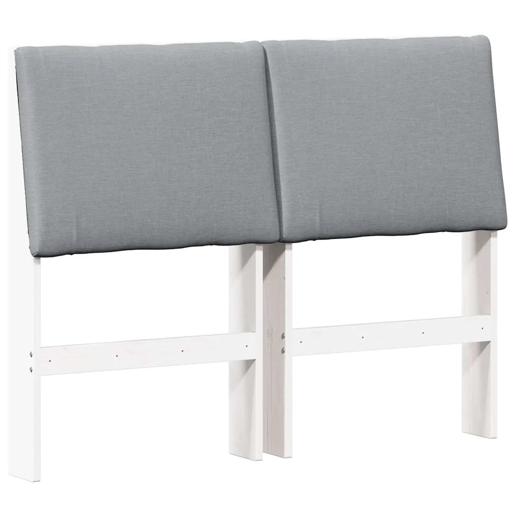 Testiera imbottita Grigio chiaro 135 cm Pino massello 879293