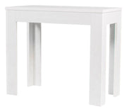 Consolle Allungabile in Legno H76,5x47x90/147cm 2 Allunghe Magix Larice Sbiancato Classica