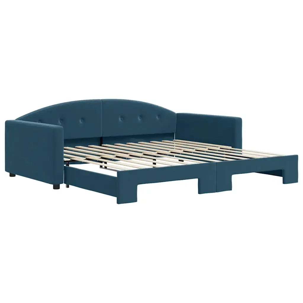Divano Letto con Letto Estraibile-Sofa Letto-Daybed Blu 100x200 cm in Velluto 284810