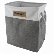 Trade Shop - Portabiancheria In Tessuto Manici Sacca Riporre Vestiti Sporchi 35x25x40cm 10627 -