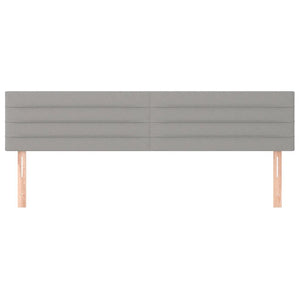 Testiera 2 pz Grigio Chiaro 80x5x78/88 cm in Tessuto